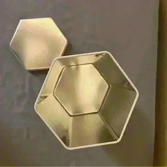 Teavana- Coated Metal Canister- Hexagon- Gray - Picture 4 of 4